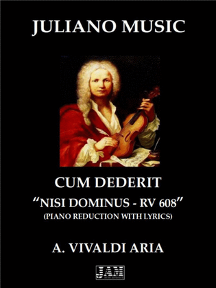 Book cover for CUM DEDERIT (PIANO REDUCTION WITH LYRICS) - A. VIVALDI
