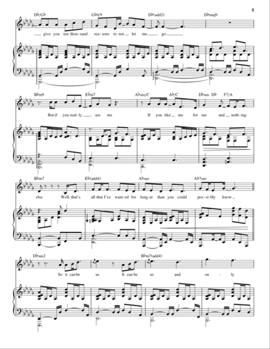 Only Us (from Dear Evan Hansen) Voice scores gallery preview page 5