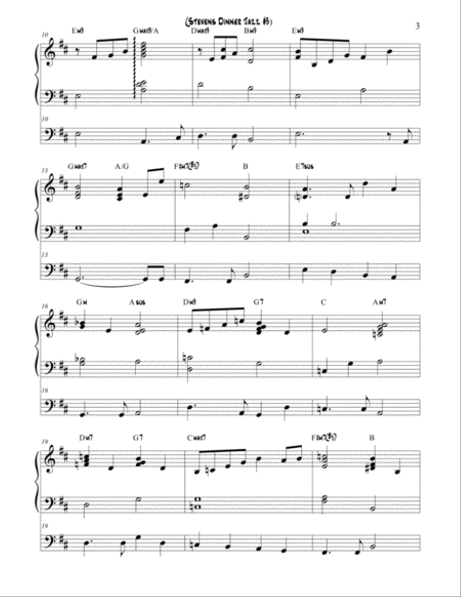 Stevens Dinner Jazz Piano and Bass - #3-5 Book Jazz Ensemble scores gallery preview page 3