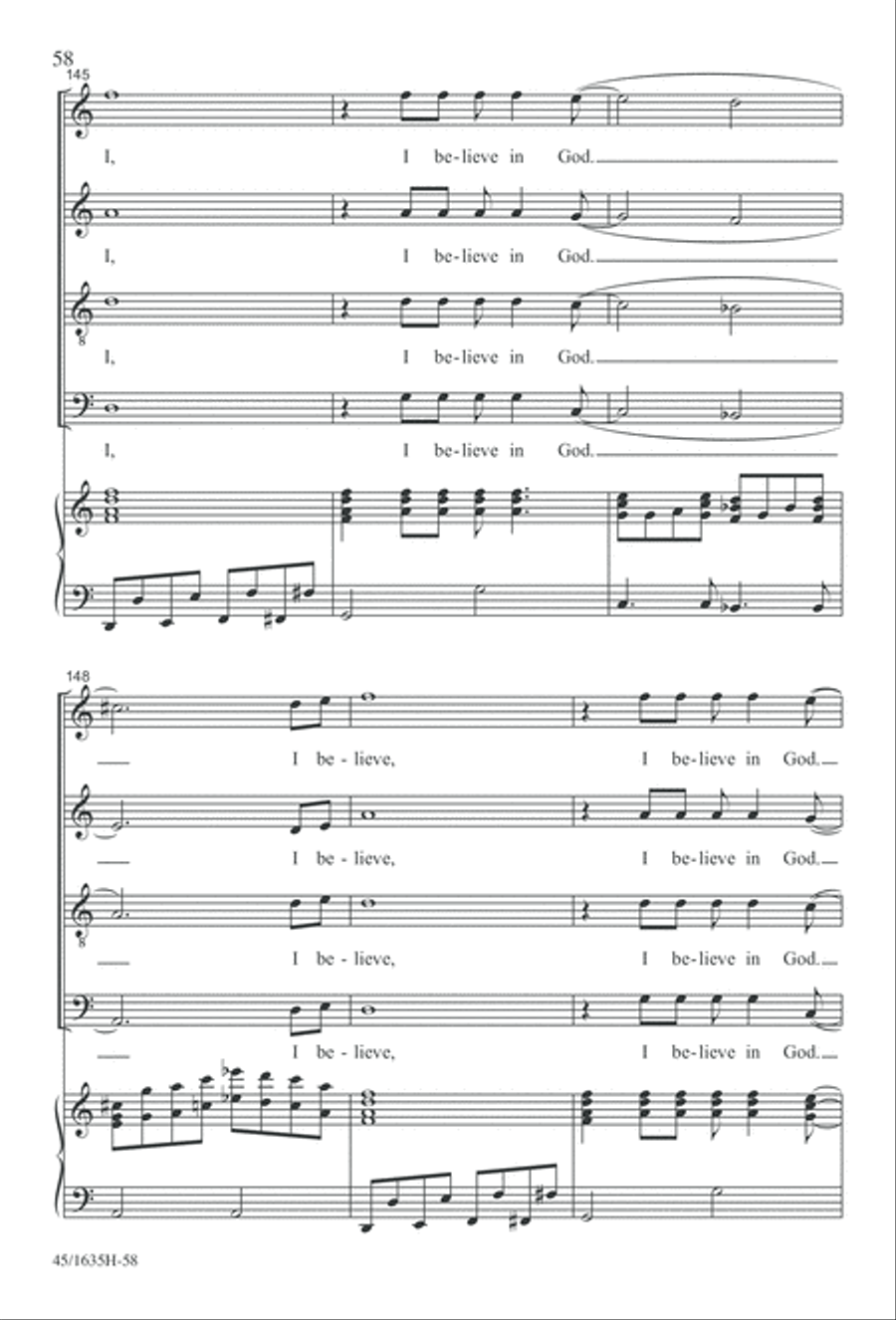 Mass: A Celebration of Love and Joy 4-Part scores gallery preview page 58