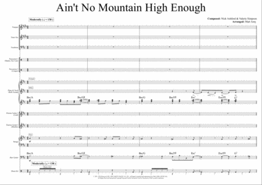 Ain't No Mountain High Enough Jazz Ensemble scores gallery preview page 1