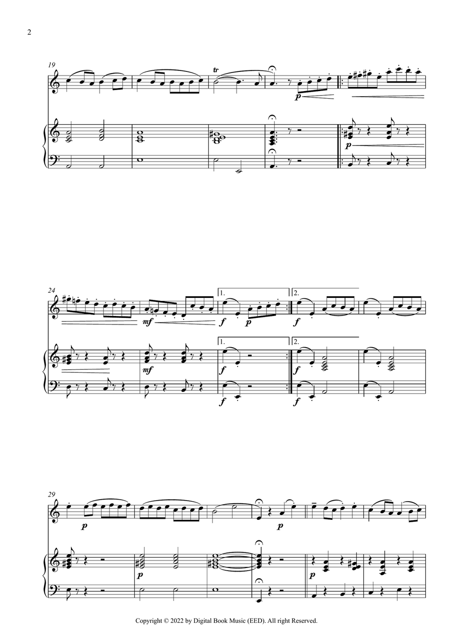 Gavotte - Jean-Baptiste Lully (Violin + Piano) Violin Solo scores gallery preview page 2