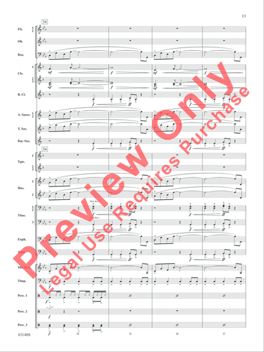 At the Movies---The Classics Concert Band scores gallery preview page 14