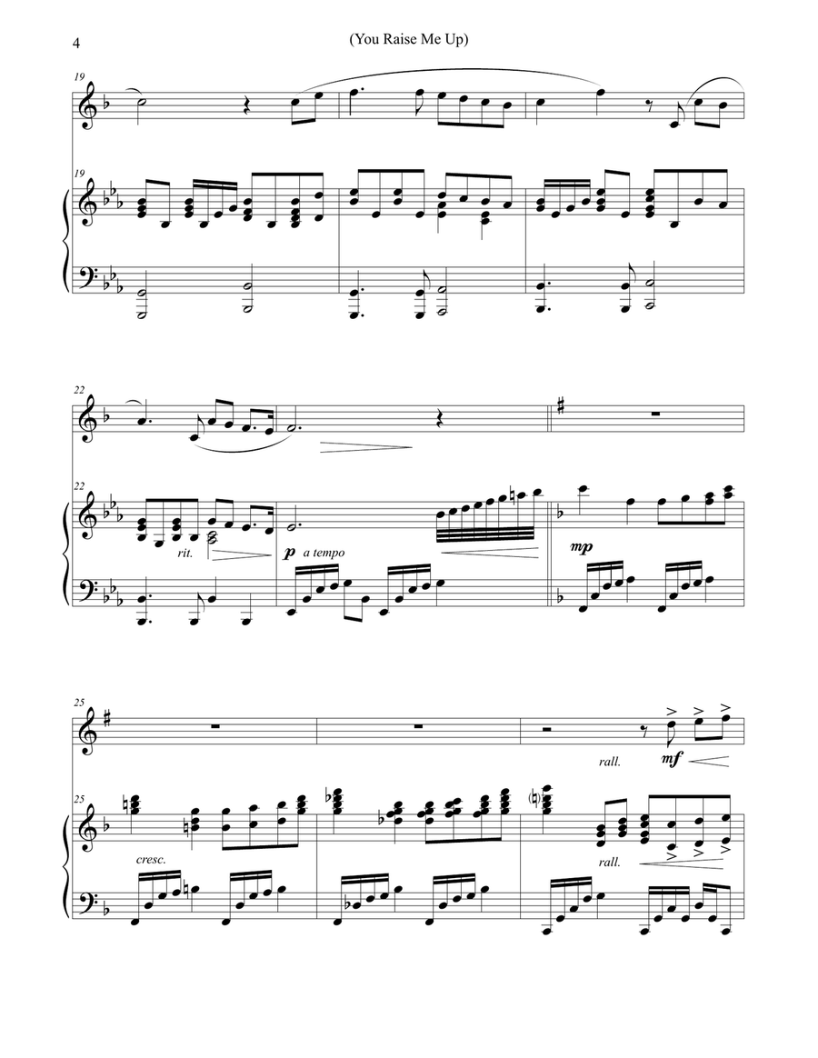 You Raise Me Up Trumpet Solo scores gallery preview page 4