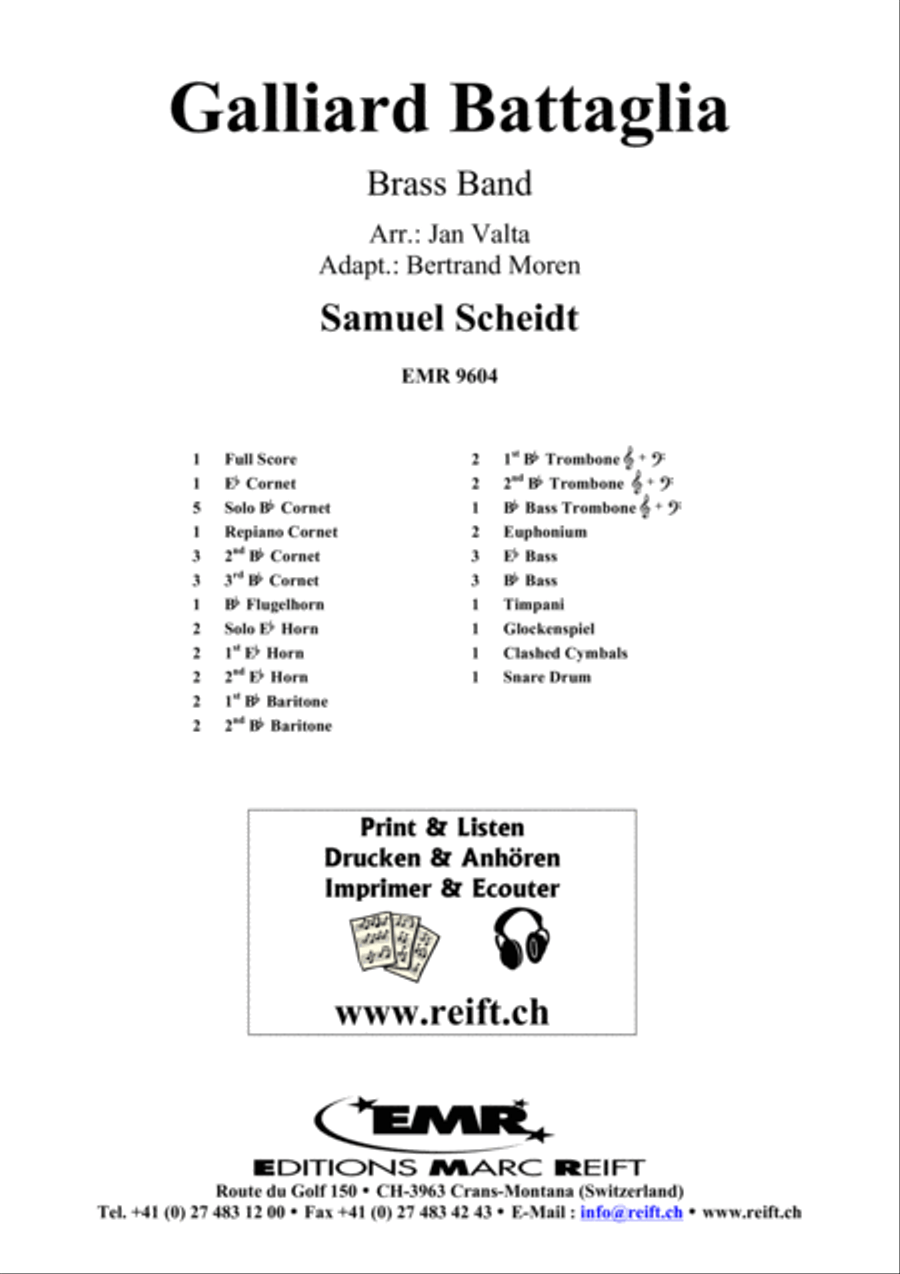 Galliard Battaglia Galliard Battaglia Brass Band scores gallery preview page 2