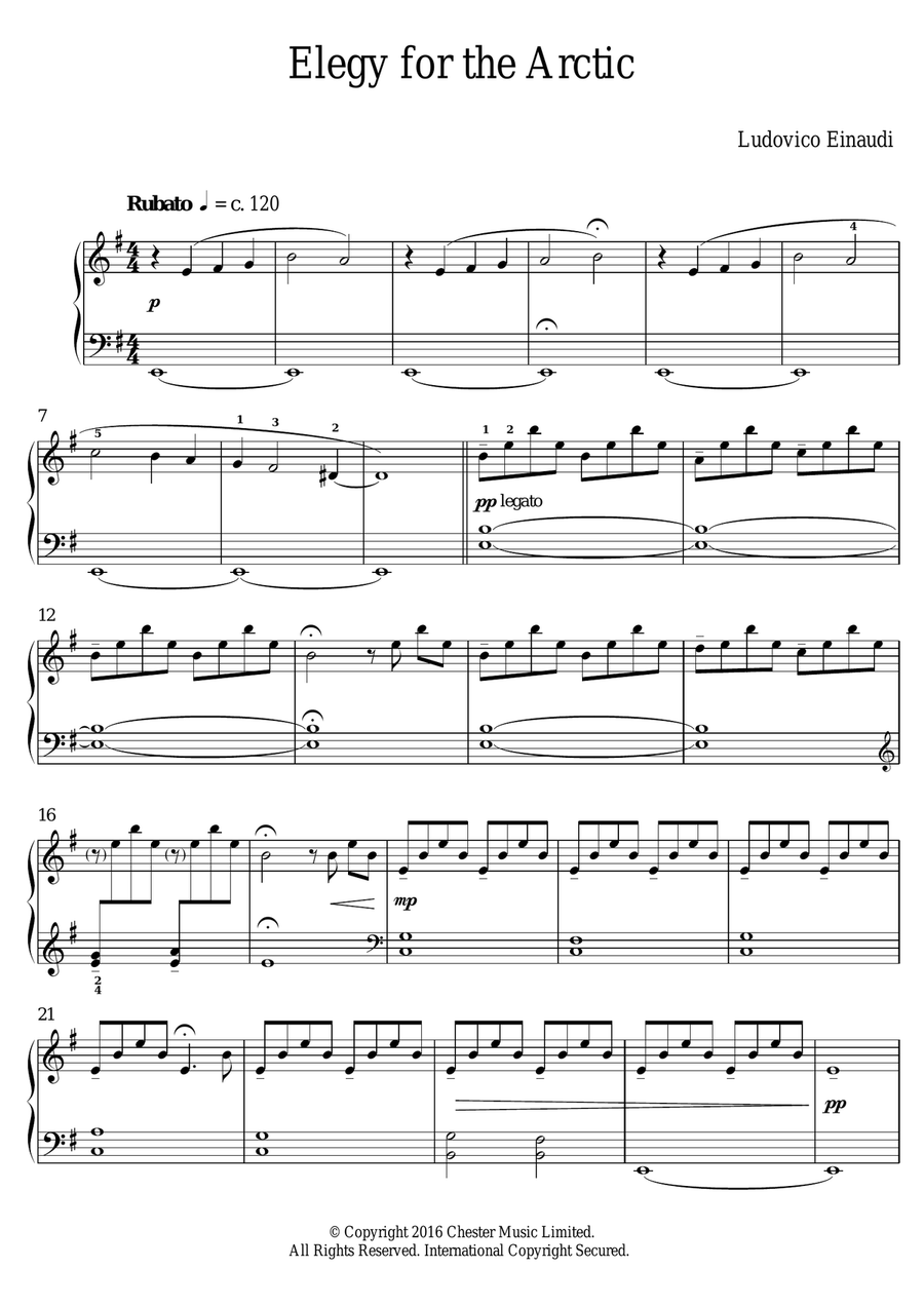 Elegy For The Arctic Piano Method scores gallery preview page 1