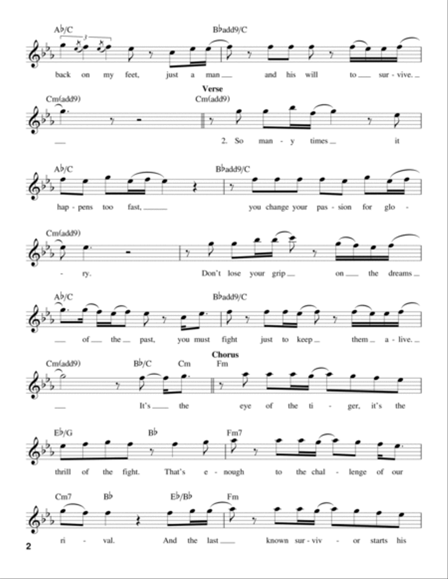 Eye Of The Tiger Eye Of The Tiger Voice scores gallery preview page 2