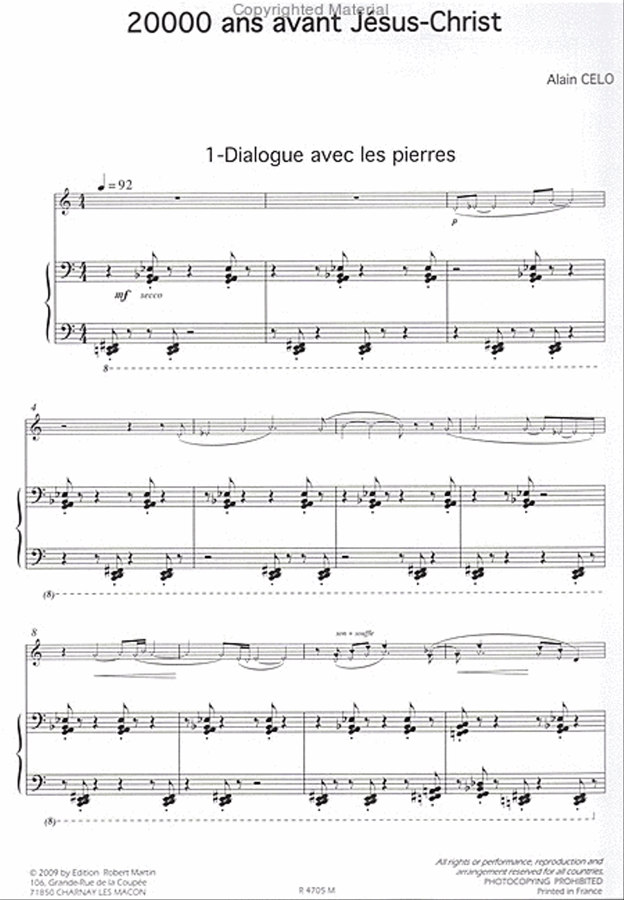 20000 ans avant Jésus Christ Piano Accompaniment scores gallery preview page 2