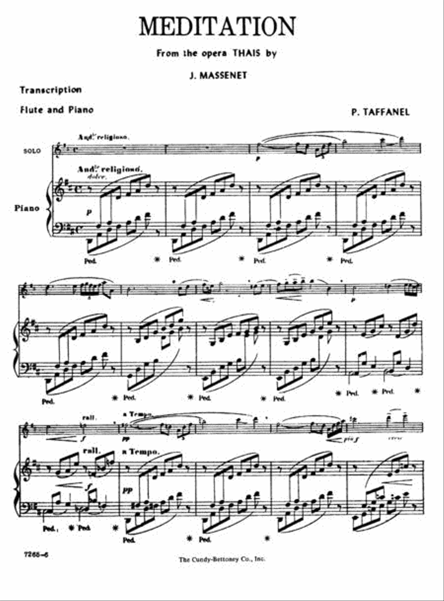 Meditation (From 'Thais') Flute Solo scores gallery preview page 3