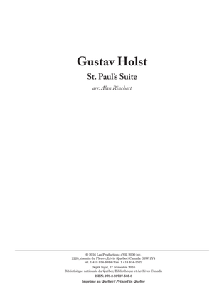 Book cover for St. Paul’s Suite