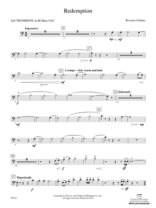 Redemption: (wp) 2nd B-flat Trombone B.C.