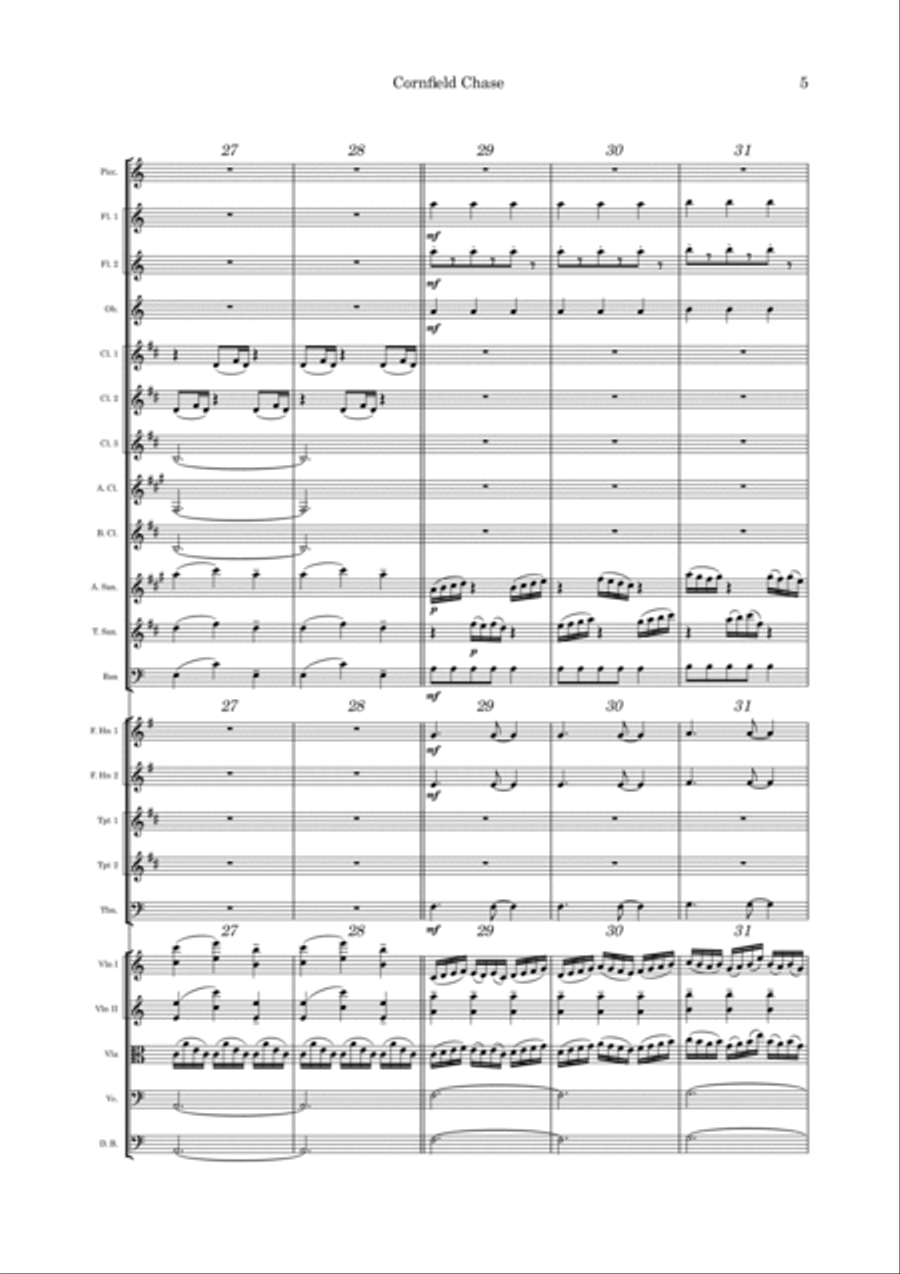 Cornfield Chase Full Orchestra scores gallery preview page 5