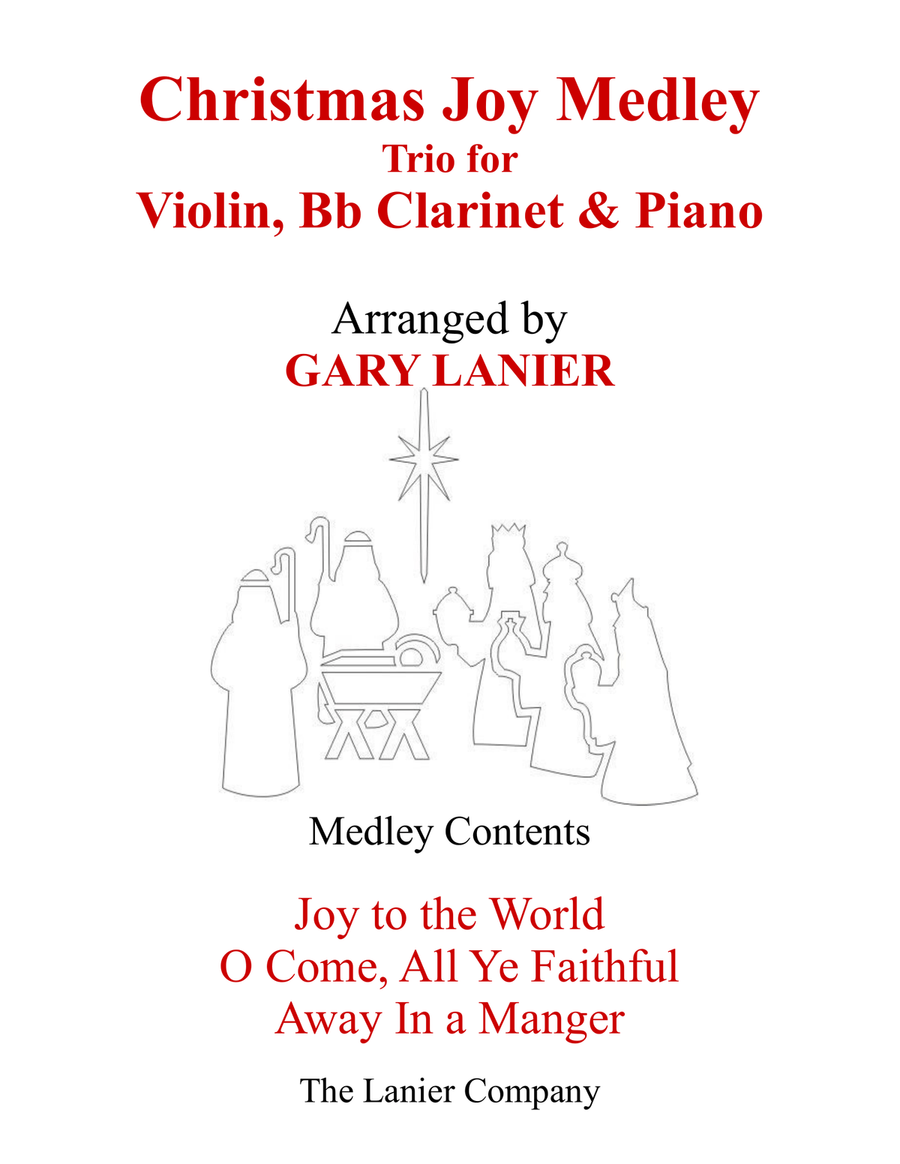 Book cover for CHRISTMAS JOY MEDLEY (Trio – Violin, Bb Clarinet & Piano with Parts)