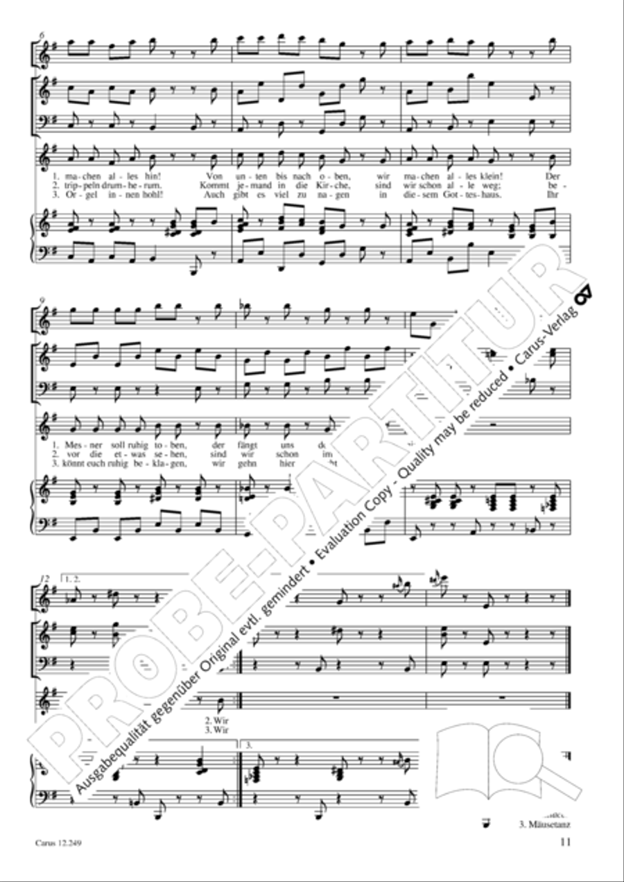 Mause in der Michaelskirche 4-Part scores gallery preview page 12