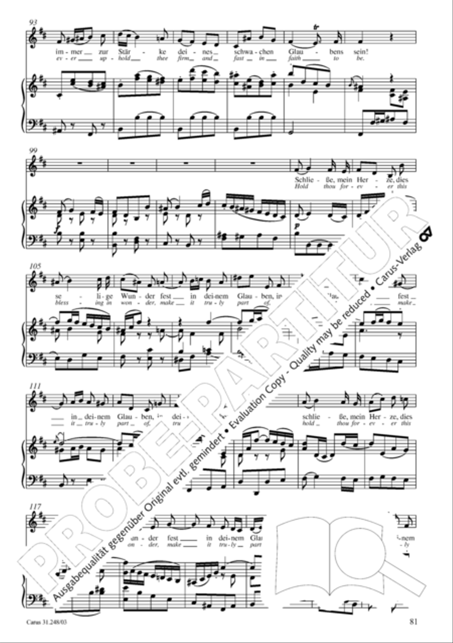 Christmas oratorio (Weihnachtsoratorium, Teile I-III) 4-Part scores gallery preview page 86