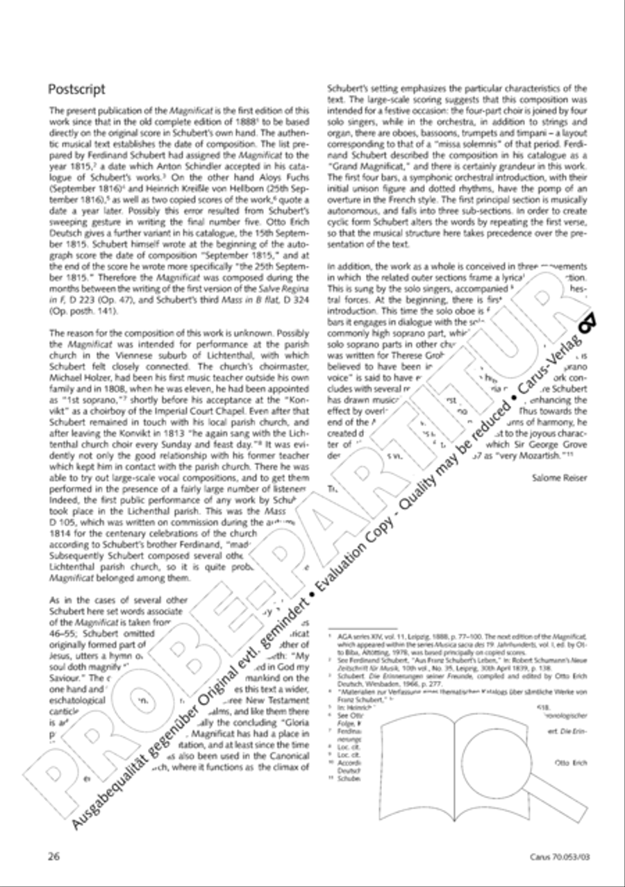 Magnificat in C major 4-Part scores gallery preview page 27