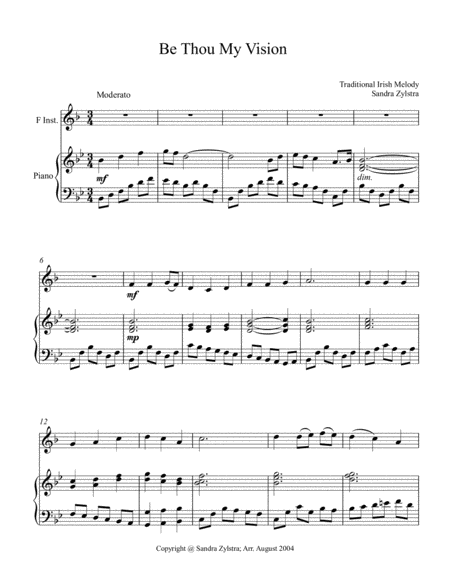 Be Thou My Vision (treble F instrument solo) image number null