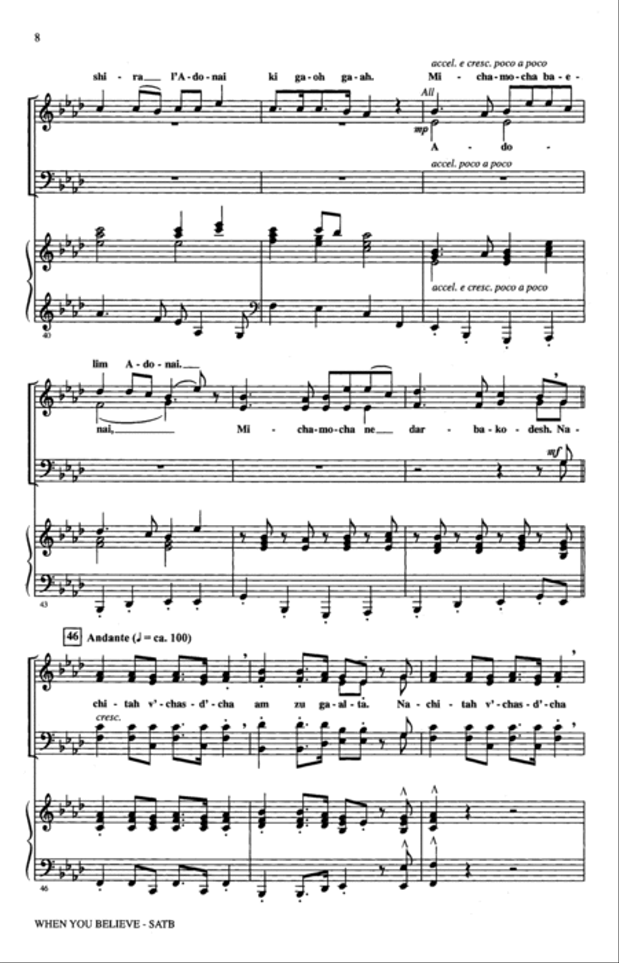 When You Believe (from The Prince Of Egypt) (arr. Audrey Snyder) 4-Part scores gallery preview page 6
