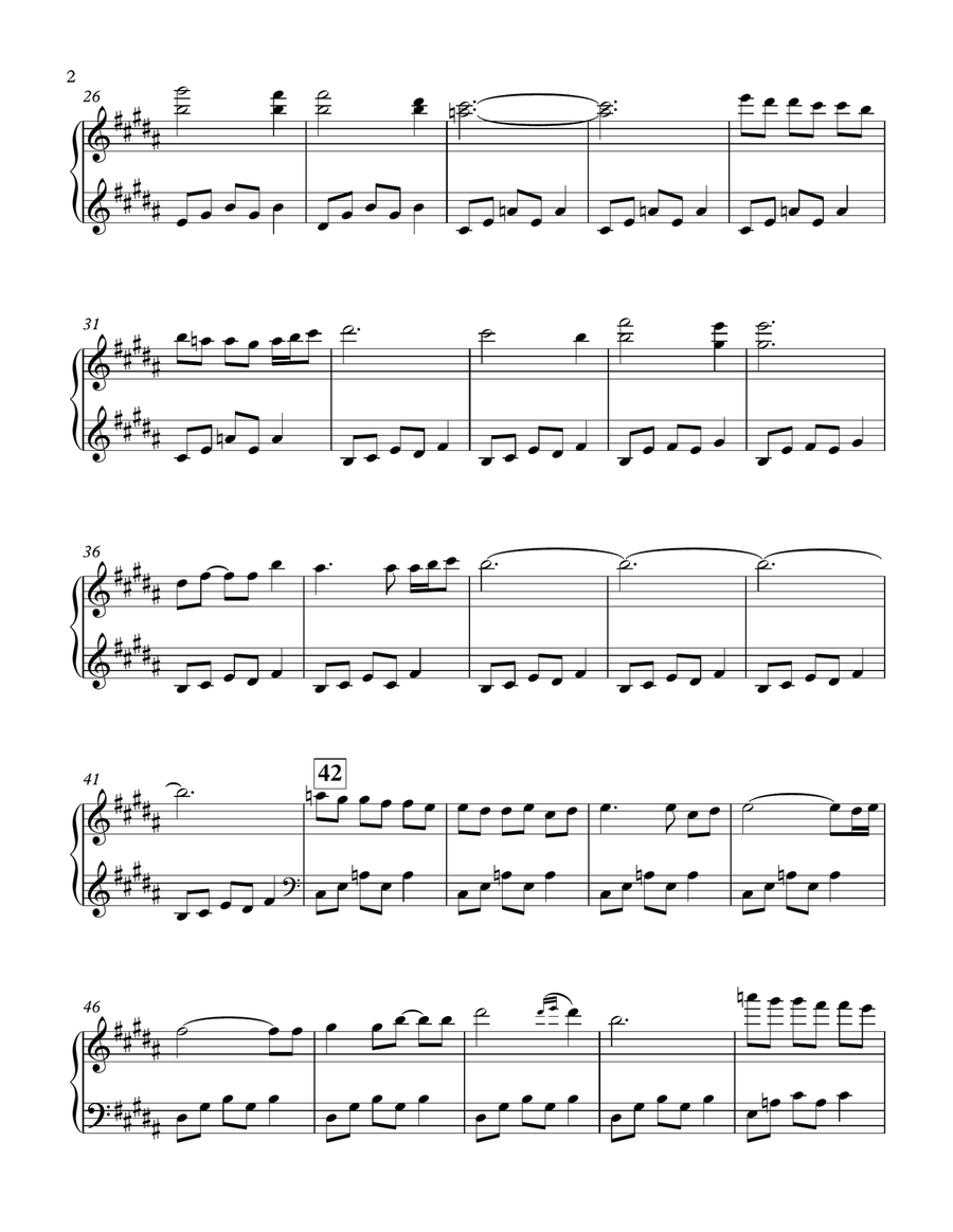 Nearer, My God, to Thee (new age piano) Piano Solo scores gallery preview page 2