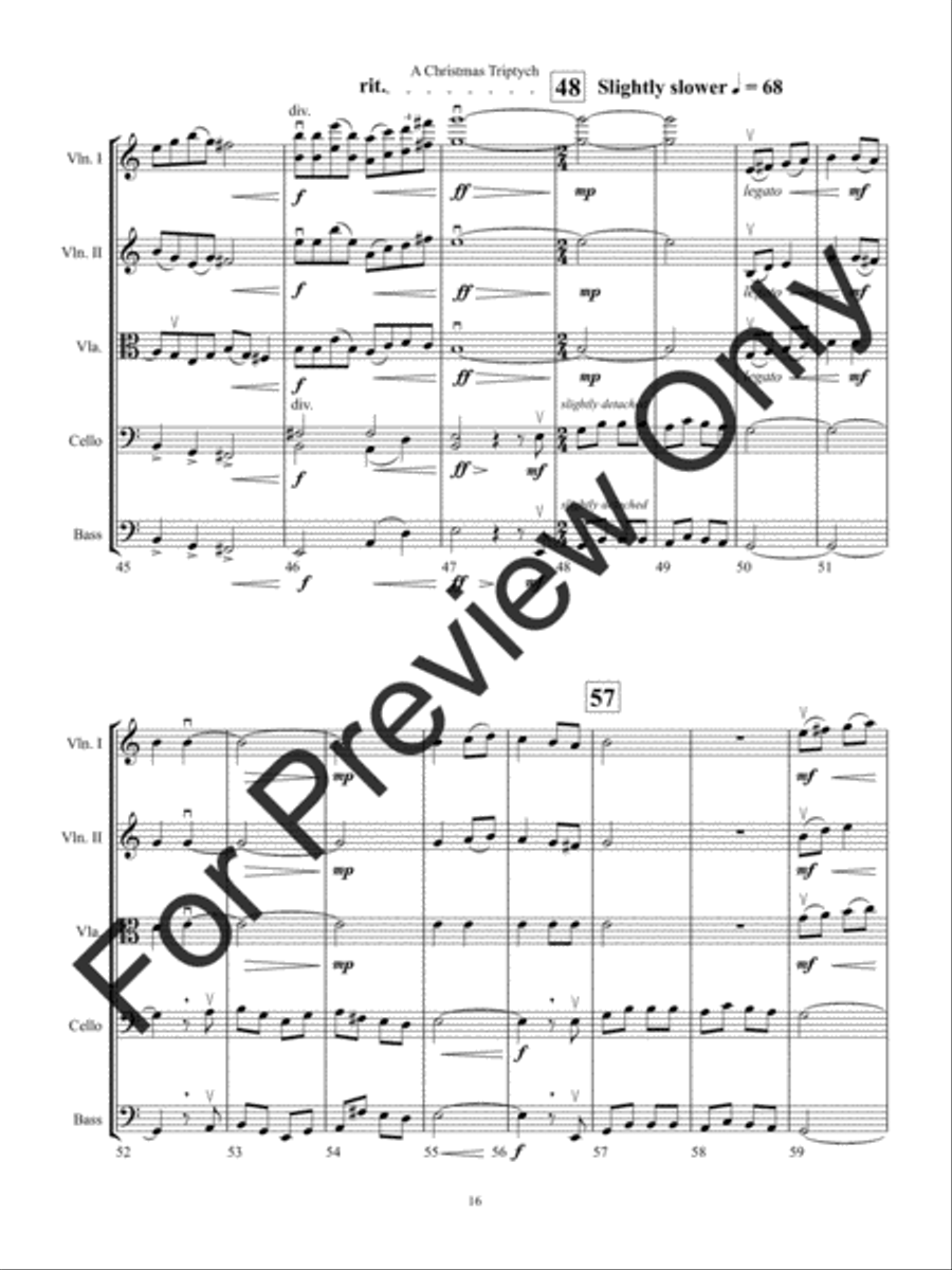 A Christmas Triptych A Christmas Triptych String Orchestra scores gallery preview page 19