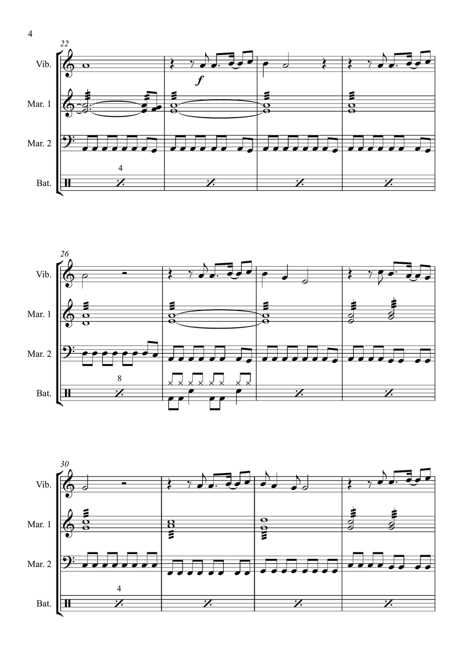 Final Countdown Percussion Ensemble scores gallery preview page 4