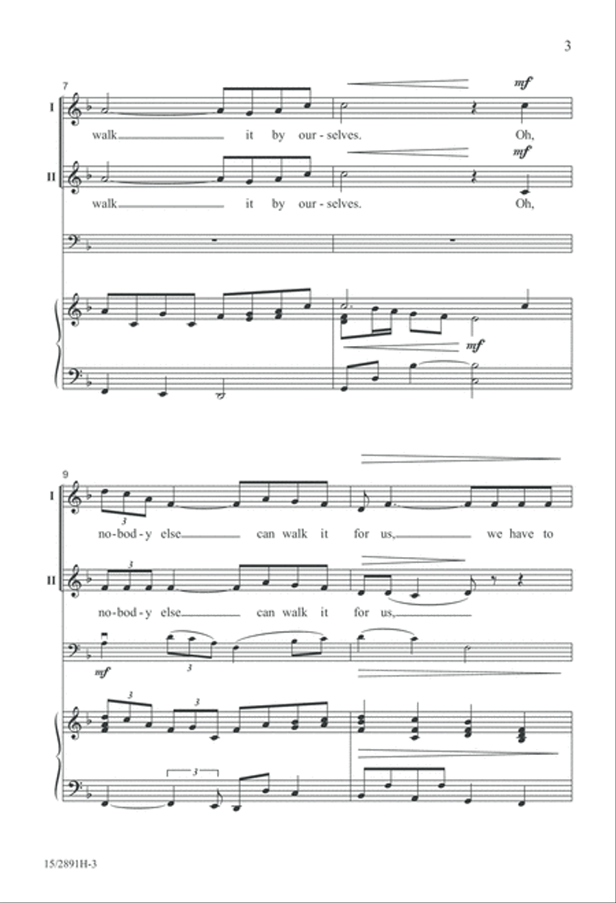 Walk This Lonesome Valley 2-Part scores gallery preview page 4