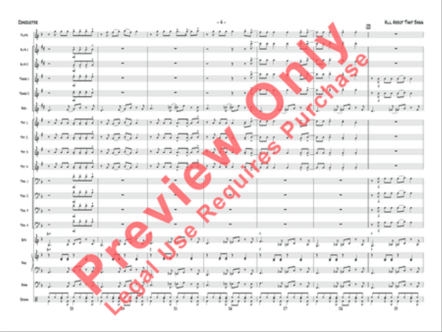 All About That Bass All About That Bass Jazz Ensemble scores gallery preview page 5
