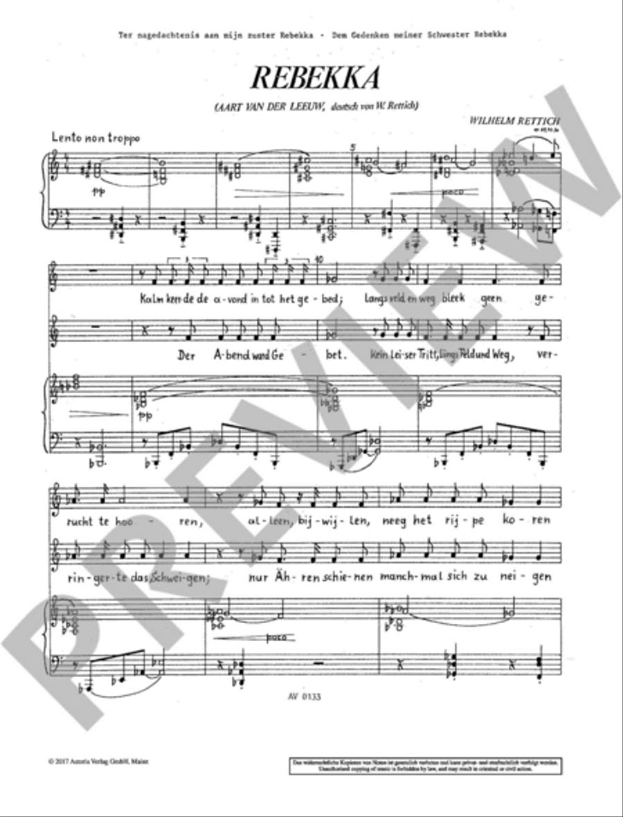 Rebekka op. 69 Nr.3A Soprano Voice scores gallery preview page 2