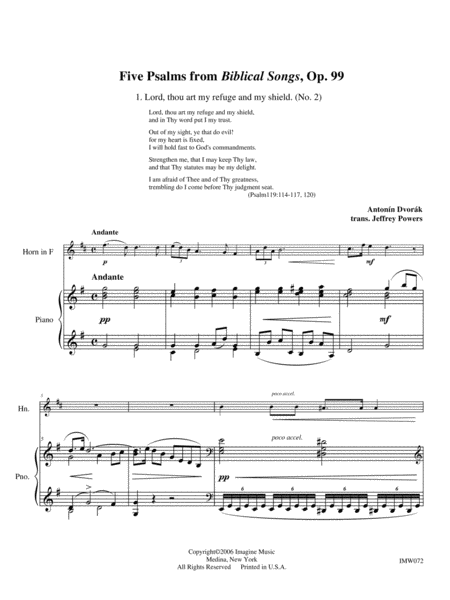 Five Psalms from Biblical Songs, Op.99 image number null