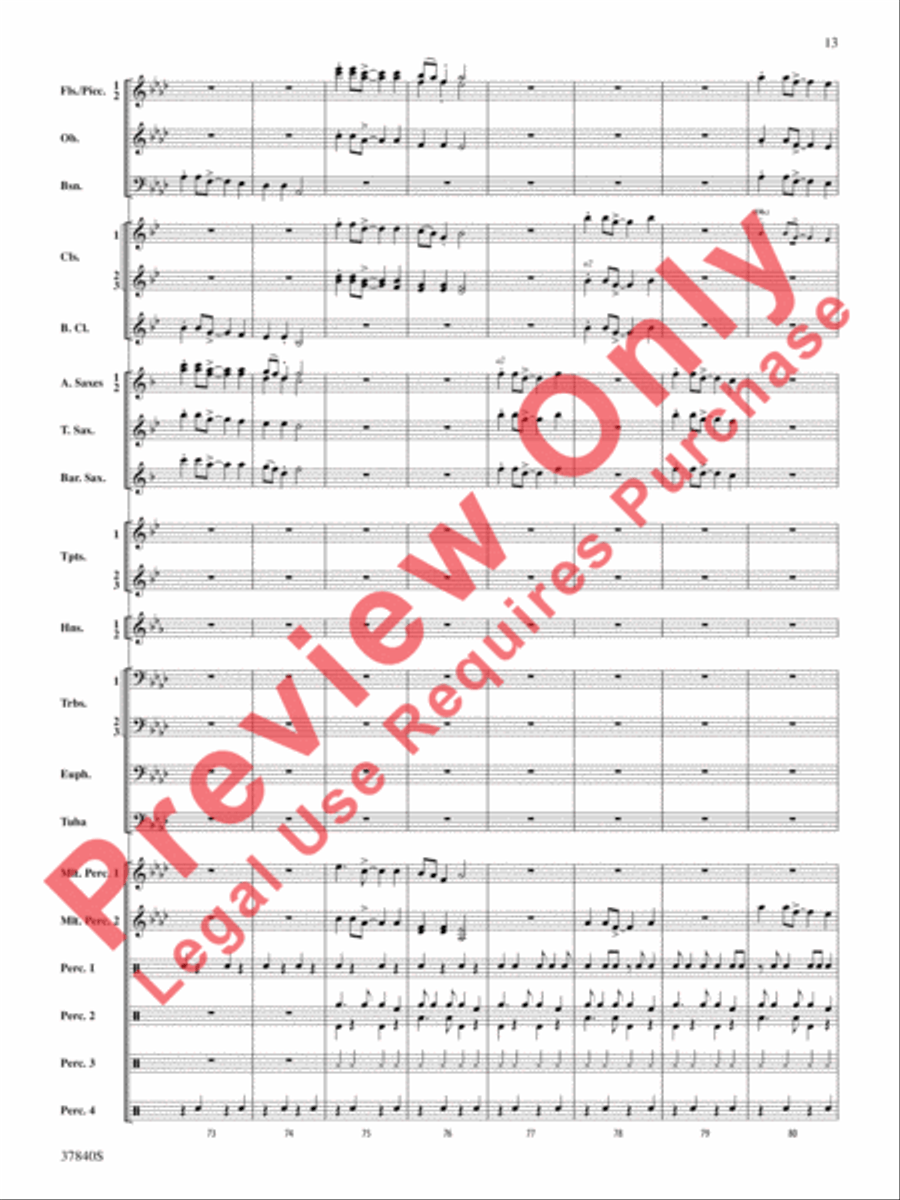 African Dreams African Dreams Concert Band scores gallery preview page 14
