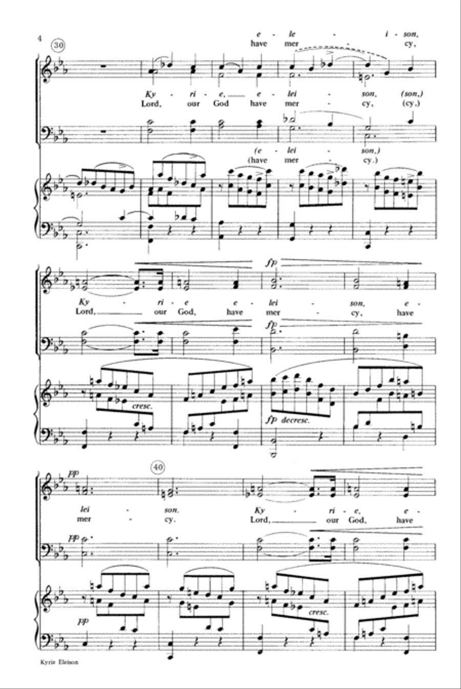 Kyrie Eleison 4-Part scores gallery preview page 4