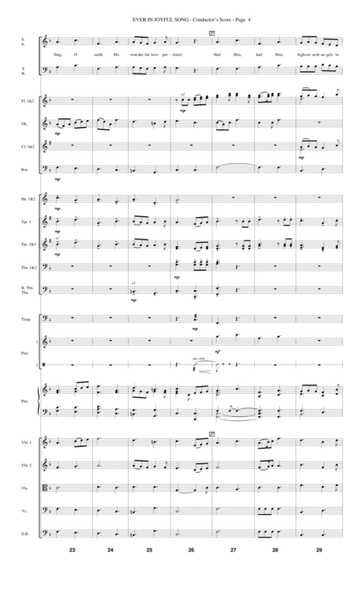 Ever In Joyful Song - Score
