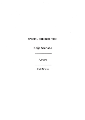Book cover for Kaija Saariaho: Amers