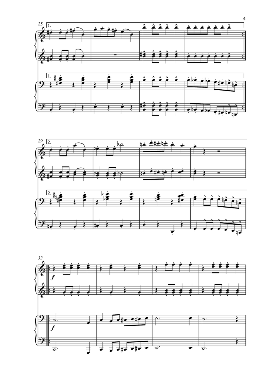 Entry of the Gladiators arranged for Piano Duet Piano Duet scores gallery preview page 5
