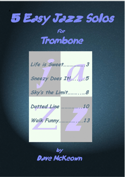 5 Easy Jazz Solos for Trombone and Piano image number null