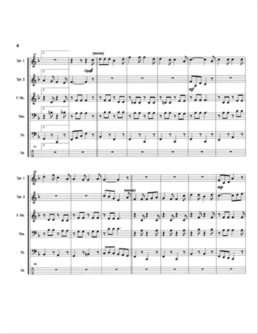 Irish Medley Brass Ensemble scores gallery preview page 5