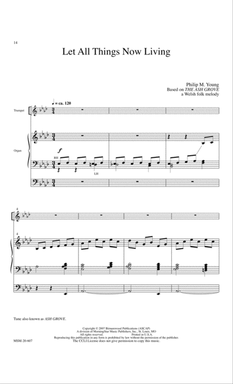 This Is My Father's World: Three Hymns for Trumpet and Organ Trumpet scores gallery preview page 5