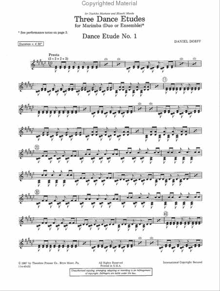 Three Dance Etudes Three Dance Etudes Marimba scores gallery preview page 2