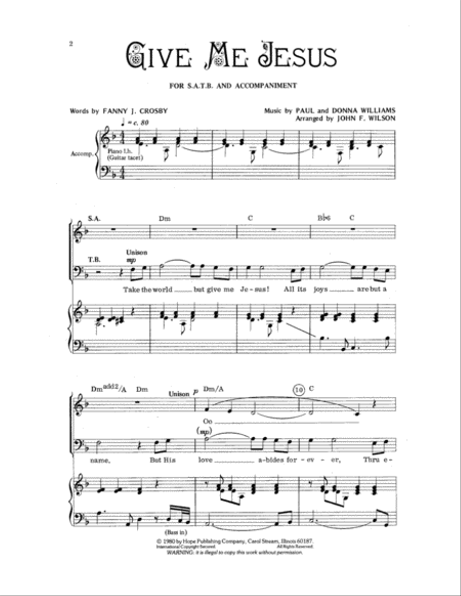 Give Me Jesus Give Me Jesus 4-Part scores gallery preview page 2