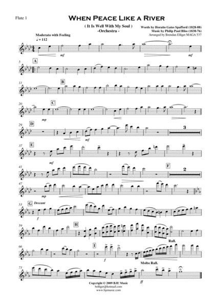When Peace Like A River (It Is Well With My Soul) - Orchestra Score and Parts PDF image number null