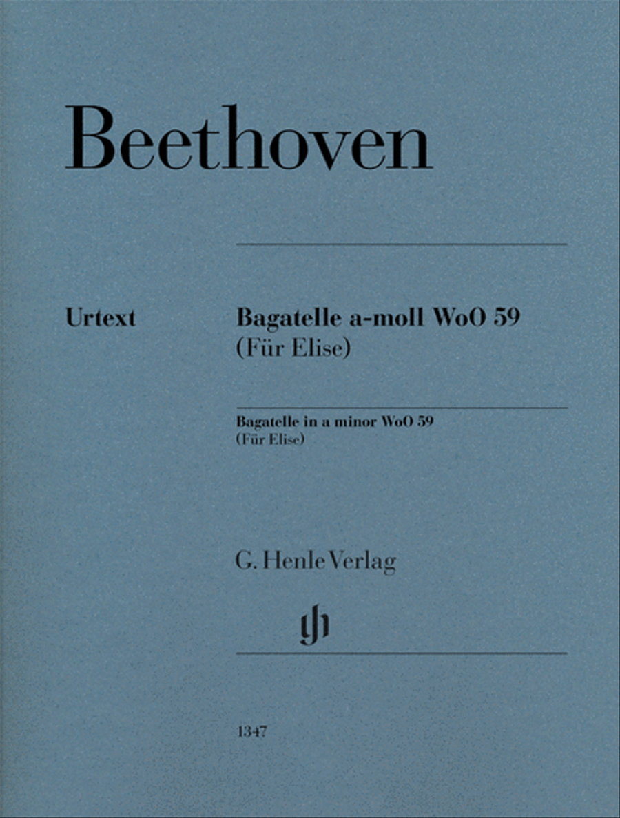 Bagatelle in A minor WoO 59 (Für Elise) Piano Solo scores gallery preview page 1