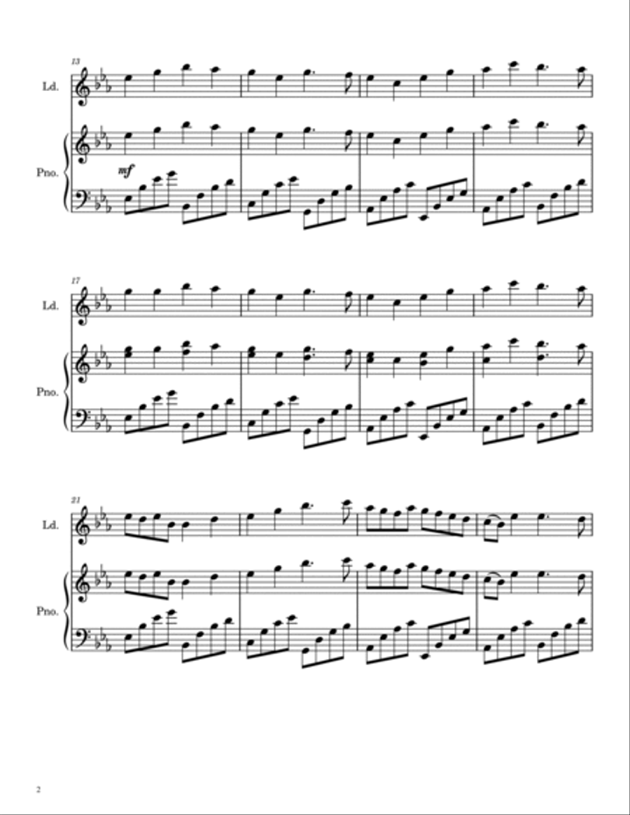 Canon in D B-Flat Trumpet scores gallery preview page 4