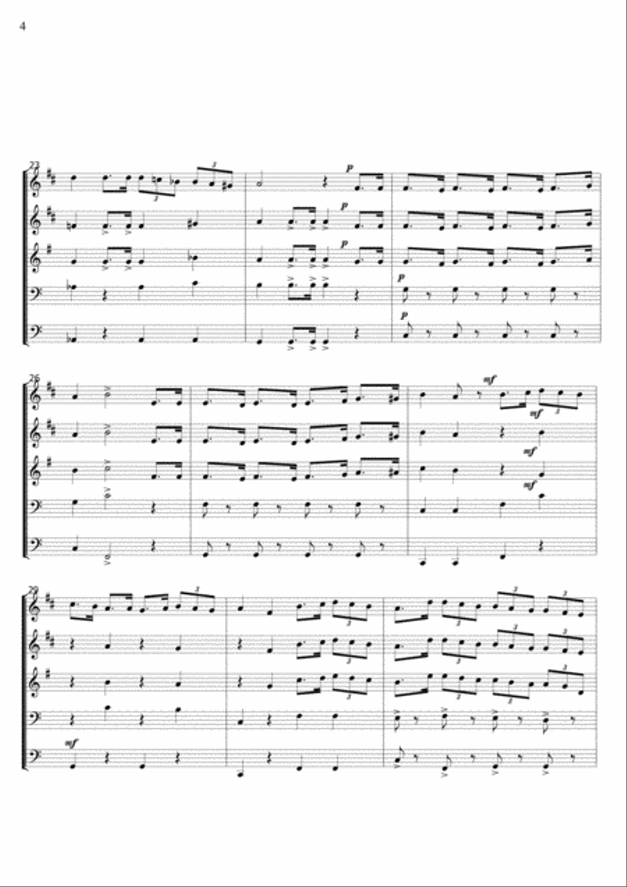 Himno Nacional de Chile Brass Ensemble scores gallery preview page 4