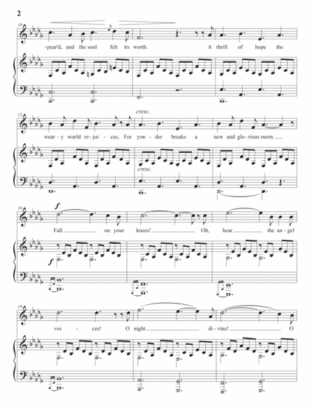 ADAM: O Holy Night (transposed to D-flat major)