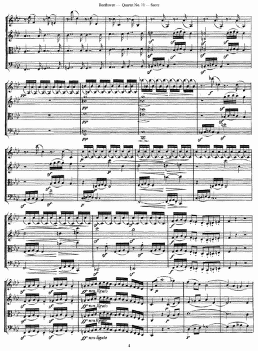 L. v. Beethoven - Quartet No. 11 in F Minor Op. 95