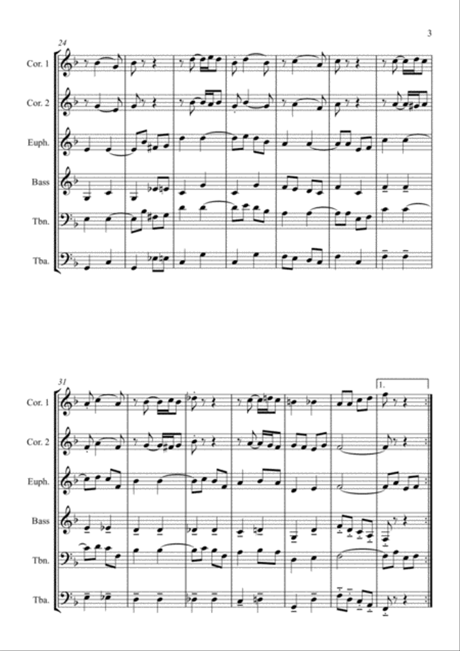 Whistling Rufus Brass Ensemble scores gallery preview page 3