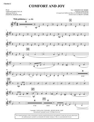 Book cover for Comfort And Joy (Full Orchestra) - Bb Clarinet 2