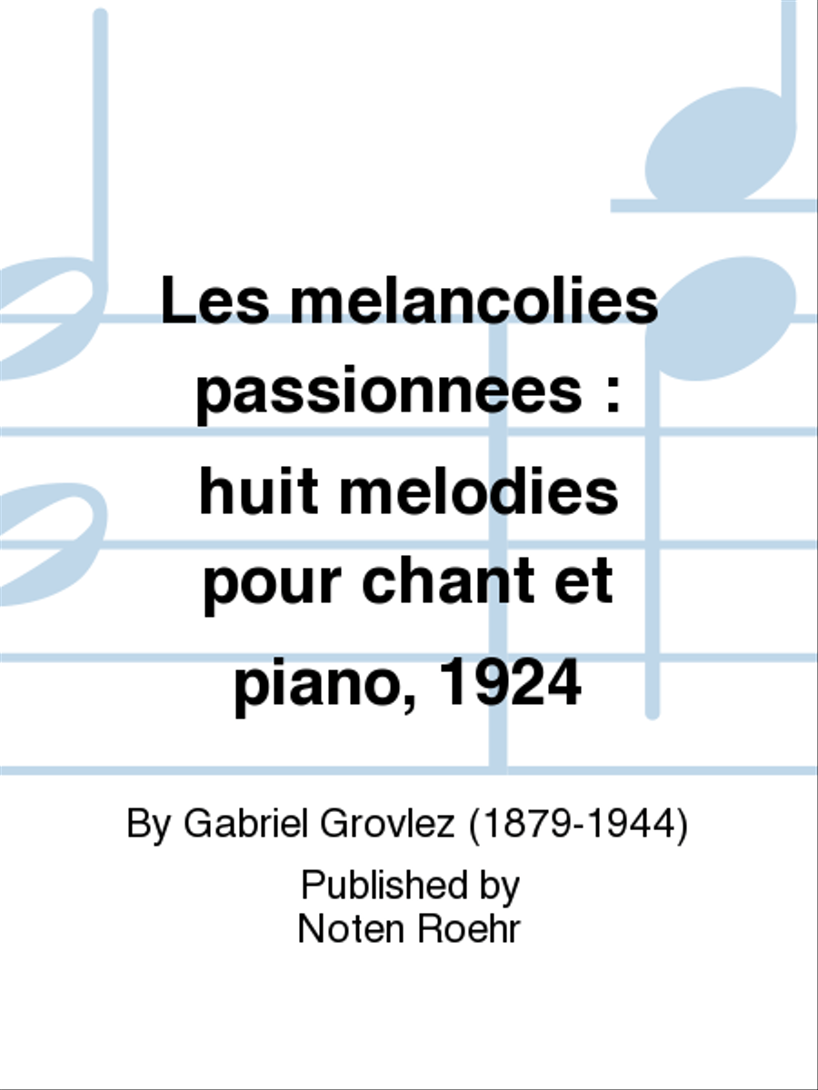 Les melancolies passionnees Voice Solo scores gallery preview page 1