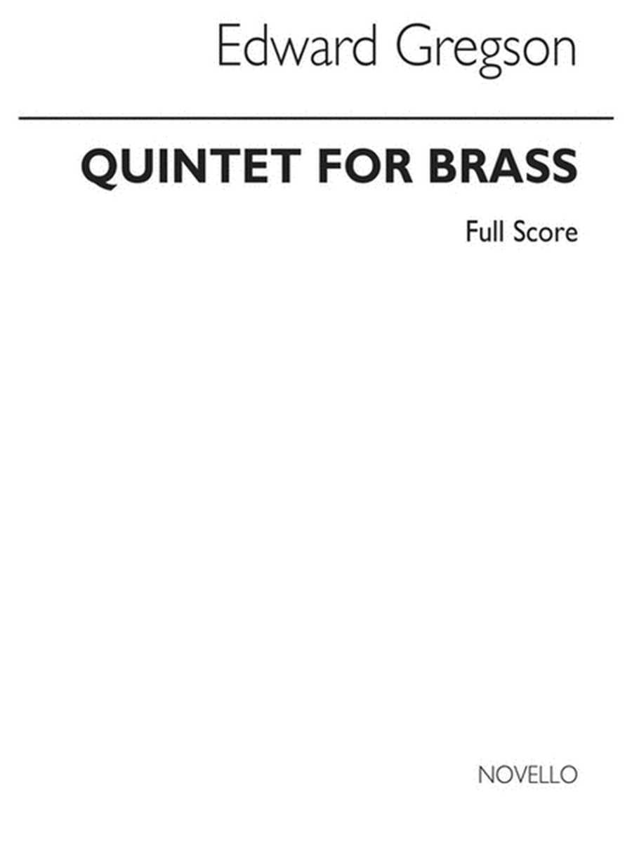 Gregson Quintet Brass Score(Arc)