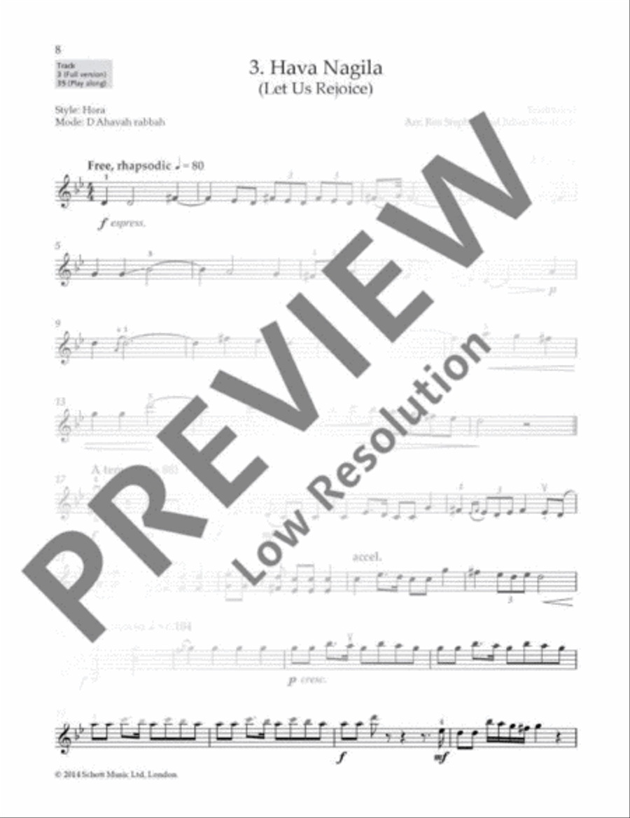 Klezmer Fiddle Tunes Violin Solo scores gallery preview page 9
